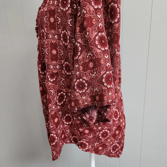 Coco + Jaimenson Printed Red Henna Cardigan - Picture 8 of 15